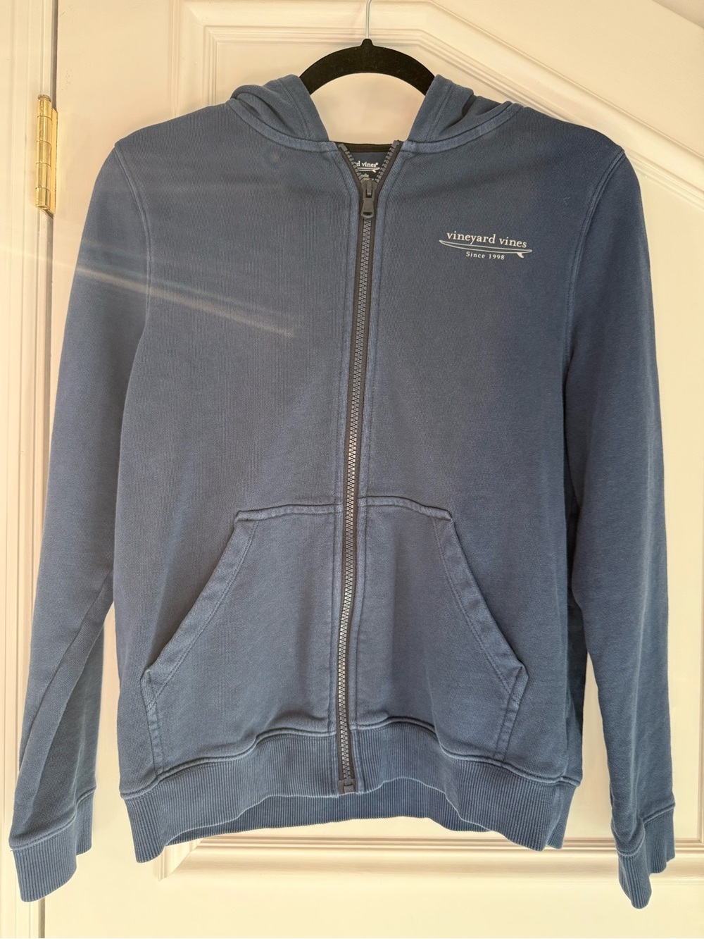 Vineyard Vines Boys Island Hoodie Blue Full Zip M 12-14